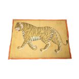 A LARGE CLOTH PAINTING OF A TIGER Kota, Rajasthan, North-Western India, 20th century