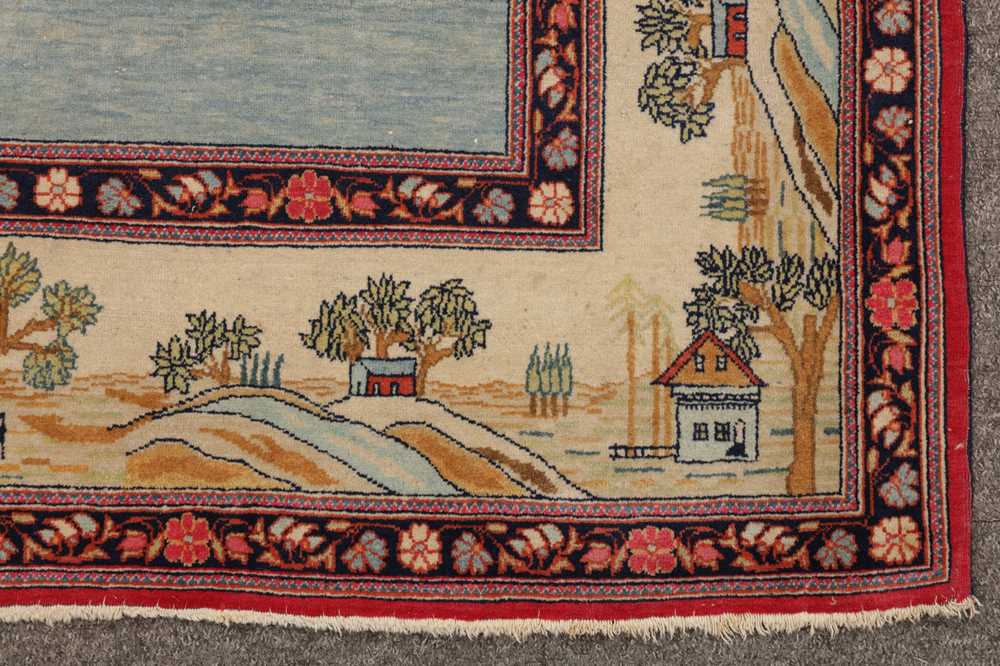 A FINE PICTORIAL KASHAN RUG, CENTRAL PERSIA - Image 7 of 8