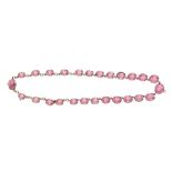 A PINK PASTE RIVIERE NECKLACE
