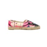 Chanel Pink Floral Print Espadrilles - Size 39