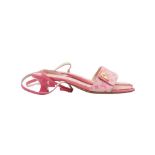 Louis Vuitton Pink Monogram Kitten Heeled Sandal - Size 37