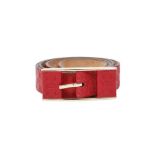 Gucci Red Guccissima Monogram Belt - Size 95
