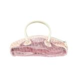 Christian Dior Pink Monogram PVC Trotter Bowler Bag