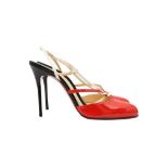 Christian Louboutin Tri Colour Sling Back Heeled Pump - Size 38.5