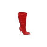 Dolce & Gabbana Red Heeled Long Boot - Size 40.5