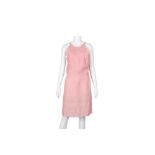 Chanel Pink Linen Strappy Dress - Size 38