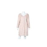 Asprey Pink Silk Ruffle Long Cardigan - Size 8