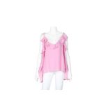 Stella McCartney Pink Silk Ruffle Blouse - Size 40