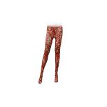 Gucci Red Neon Leopard Print Tights - Size M