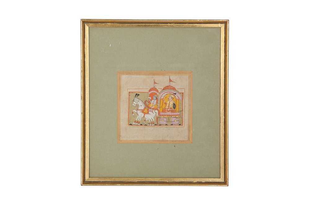 AN ILLUSTRATION TO A PROVINCIAL BHAGAVAD GITA SERIES Kashmir or Northern India, late 18th - first ha - Image 2 of 3
