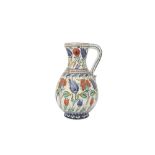 AN IZNIK-STYLE CANTAGALLI POTTERY JUG Ulisse Cantagalli, Florence, Italy, 19th century