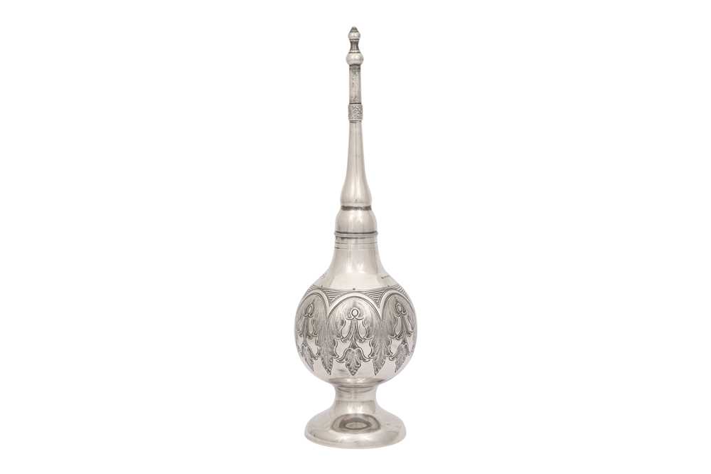 A MOROCCAN SILVER ROSEWATER SPRINKLER Morocco, North Africa, late 19th - early 20th century - Image 2 of 3