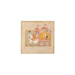 AN ILLUSTRATION TO A PROVINCIAL BHAGAVAD GITA SERIES Kashmir or Northern India, late 18th - first ha