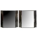 A PAIR OF CHROMED WALL MIRRORS, LATE 20TH CENTURY