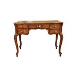 A ROCOCO REVIVIAL MAHOGANY LADIES WRITING DESK