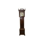 AN OAK EIGHT DAY LONGCASE CLOCK, RICHARD MUNCKLAND, WORCESTER, 18TH CENTURY