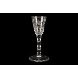 AN 18TH CENTURY WINE GLASS OF JACOBITE SIGNIFICANCE, CIRCA 1785