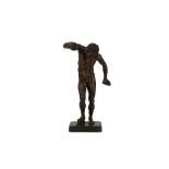 SABATINO DE ANGELIS (ITALIAN 1838-?) A BRONZE OF A DANCING FAUN, 1906