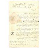 DOCUMENT SIGNED BY WILLIAM IV, KING OF THE UNITED KINGDOM OF GREAT BRITAIN AND IRELAND (1830-1837)