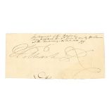 INK SIGNATURE OF WILLIAM IV, KING OF THE UNITED KINGDOM OF GREAT BRITAIN AND IRELAND (1830-1837)