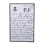 AUTOGRAPH LETTER FROM PRINCESS MARY ADELAIDE, DUCHESS OF TECK