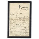 AUTOGRAPH LETTER FROM QUEEN VICTORIA