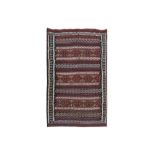 AN UNUSUAL SOUTH-WEST PERSIAN FLAT WEAVE RUG
