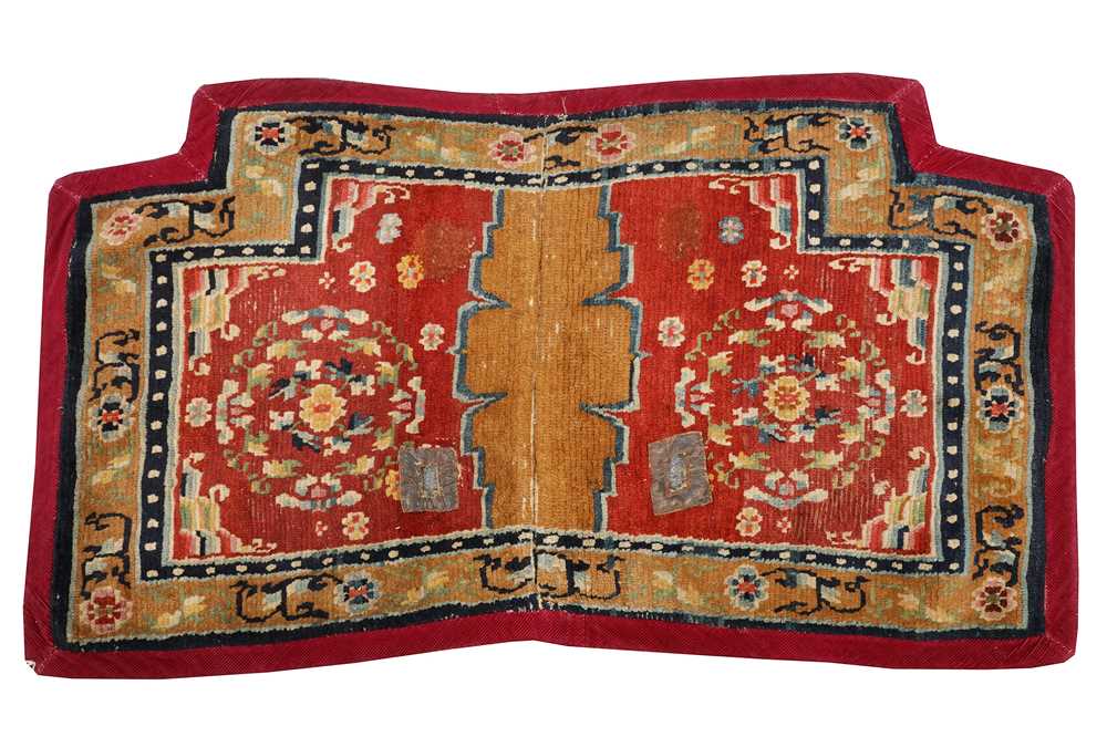 AN ANTIQUE TIBETAN SADDLE COVER