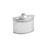 An Edwardian sterling silver tea caddy, Chester 1909 by Nathan and Hayes