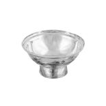 A mid-20th century Iraqi silver bowl base, circa 1950