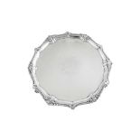A George II / George III Irish sterling silver salver, Dublin circa 1760 by William Townsend (active