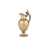 A Charles X / Louis Phillipe early 19th century French 950 standard silver gilt ewer (aiguière), Par