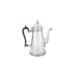 A Victorian sterling silver coffee pot, London 1893 by Goldsmiths and Silversmiths