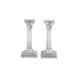 A pair of Elizabeth II sterling silver candlesticks, Birmingham 1967 by Alexander Smith