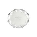 A George V Irish sterling silver salver, Dublin 1913 by Harrods Stores Ltd