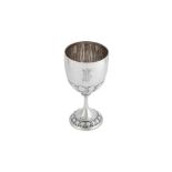 A Victorian sterling silver goblet, Birmingham 1900 by Elkington