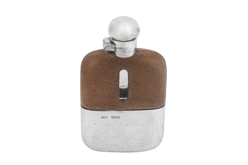 An Edward VIII sterling silver spirit or hip flask, Sheffield 1936 by James Dixon and Sons