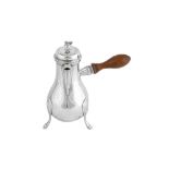 A Louis XVI late 18th century French silver coffee pot (verseuse), Paris 1782, makers mark obscured