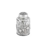 A late 19th / early 20th century Japanese silver tea caddy, Yokohama circa 1900