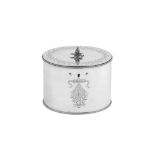 A George III sterling silver double tea caddy, London 1780 by James Mince and William Hodgkins II