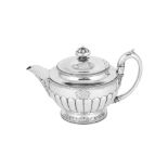 A George III sterling silver teapot, London 1803 by Peter, Ann and William Bateman (reg. Jan 1800)