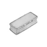 A William IV sterling silver snuff box, Birmingham 1830 by Nathaniel Mills