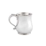 A George II sterling silver small mug, London 1738 by Thomas Whipham (first reg. 20th June 1737)