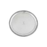 A George III sterling silver salver, London 1807 by Thomas Hannam and John Crouch