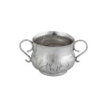 A Charles II sterling silver miniature or child’s porringer, London 1660 by Gilbert Shepard (free 16