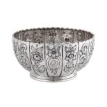 A Victorian Scottish sterling silver sugar bowl, Edinburgh 1849 by Walker Crichton