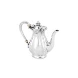 A Victorian sterling silver bachelor coffee pot, Sheffield 1899 by Henry Atkin