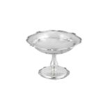 A George V sterling silver comport or pedestal fruit bowl, London 1920 by Blackmore and Fletcher Ltd