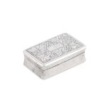 A mid-19th century Chinese Export silver snuff box, Canton circa 1860 retailed by HG?