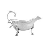 A George III sterling silver cream boat, London 1766 by G.S (Grimwade 3596)